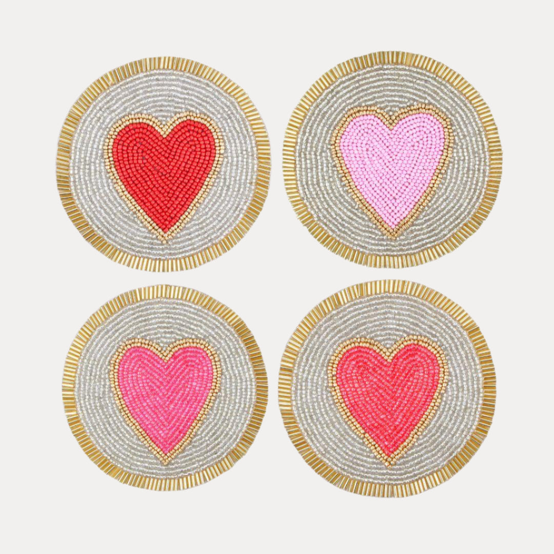 Heart Coasters - Set of 4