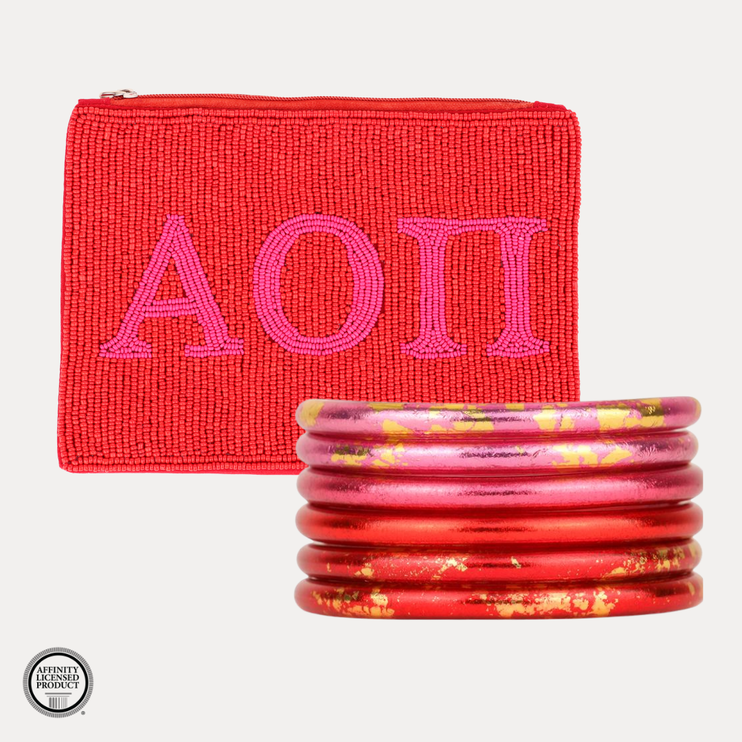 Alpha Omicron Sorority Bangle Bracelet Stack | BuDhaGirl