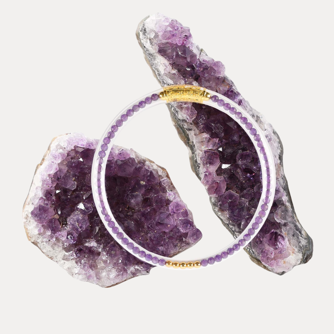 Amethyst Luxe All Weather Bangle | BuDhaGirl