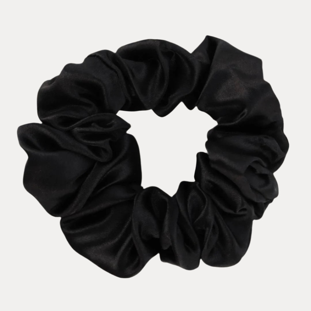 Pack of 7 Assorted Black Scrunchies Set For Women | BuDhaGirl
