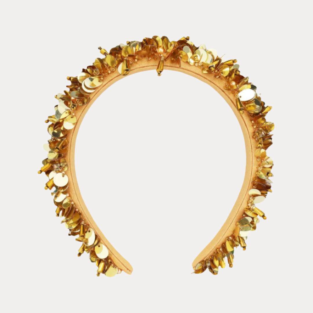 Gold Diva Headband: Glamorous and Comfortable Statement Piece | BuDhaGirl
