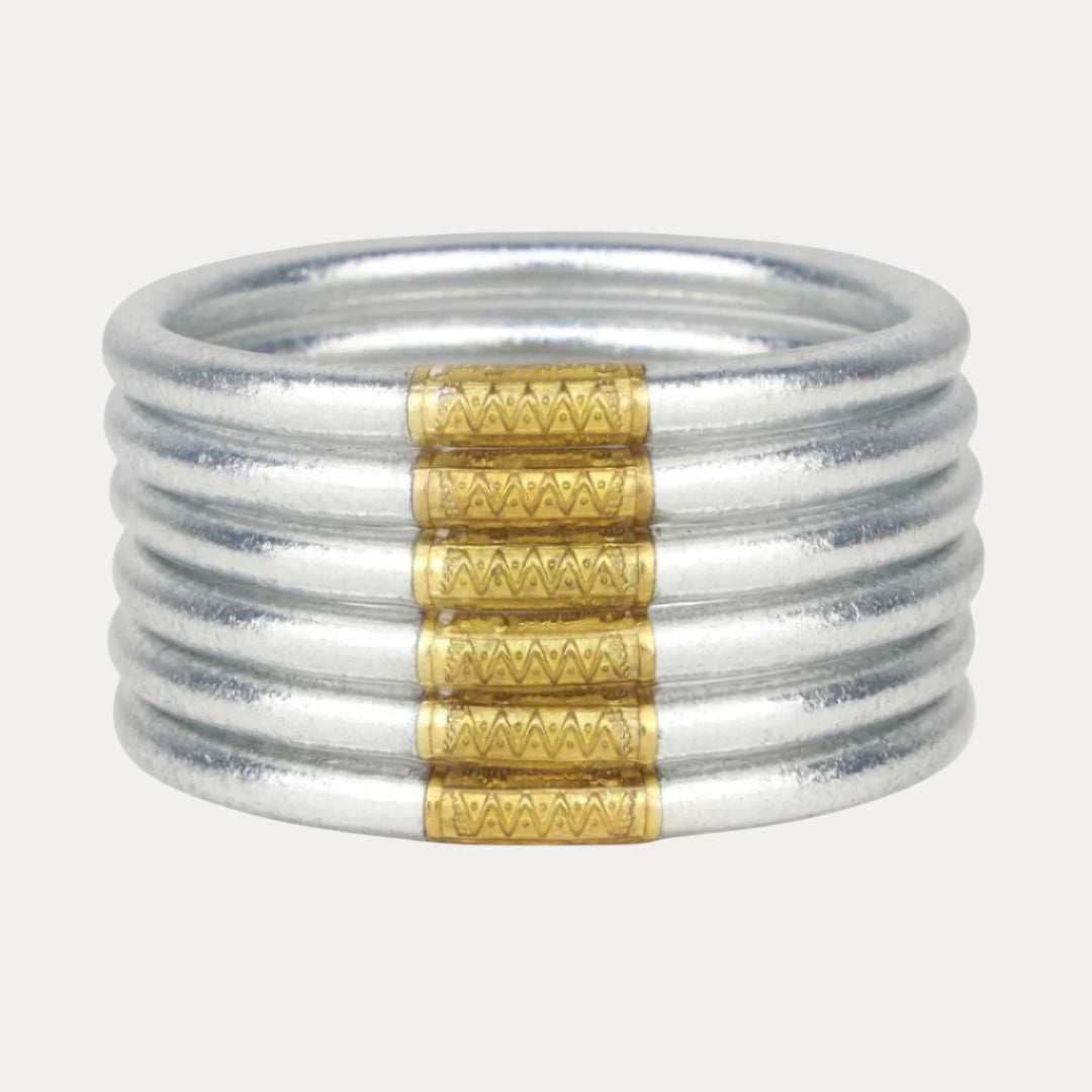 Bracelets All Weather® argentés (lot de 6) - Prière de sérénité
