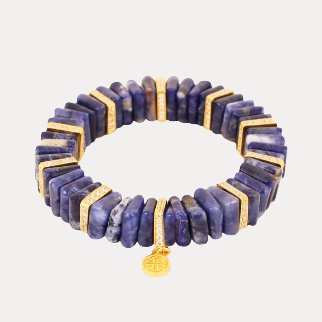 Sodalite Tablet Beaded Bracelet for Women | BuDhaGirl