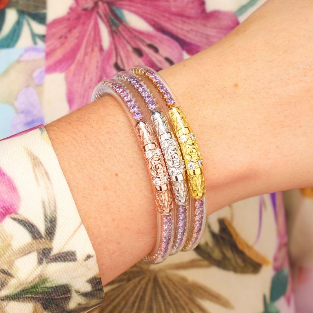 Lila Three Queens All Weather Bangles Bracelets | BuDhaGirl