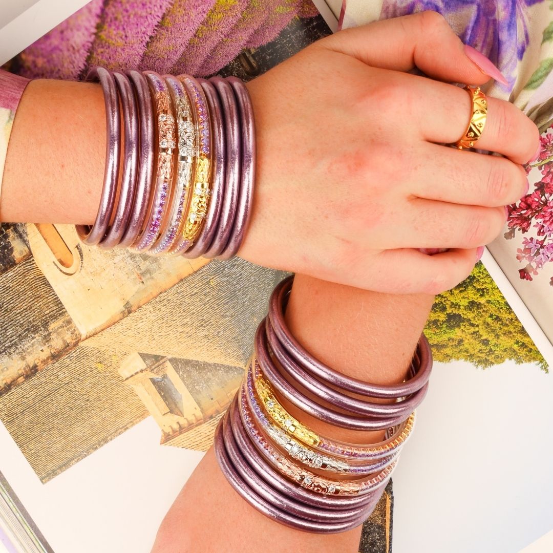 Lila Three Queens All Weather Bangles Bracelets | BuDhaGirl