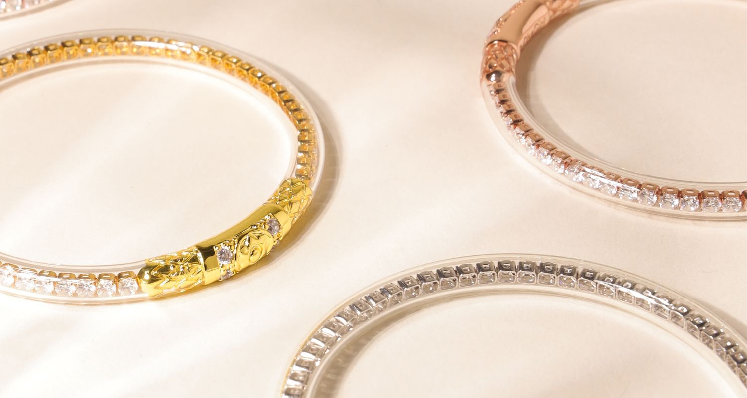 Three Queens All Weather Bangles - Clear Crystal | BuDhaGirl