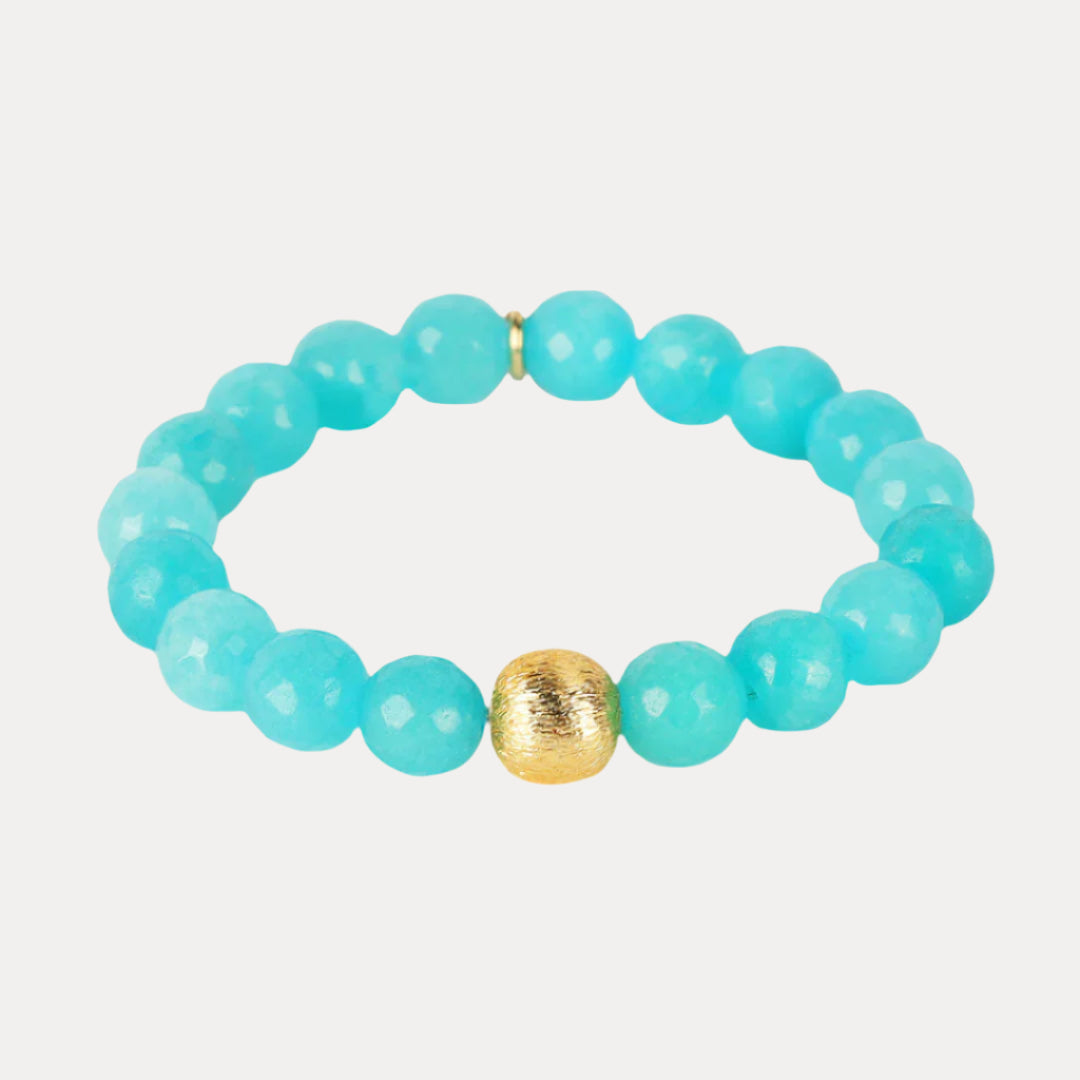 Aqua Blue Bianca Beaded Bracelet For Women | BuDhaGirl