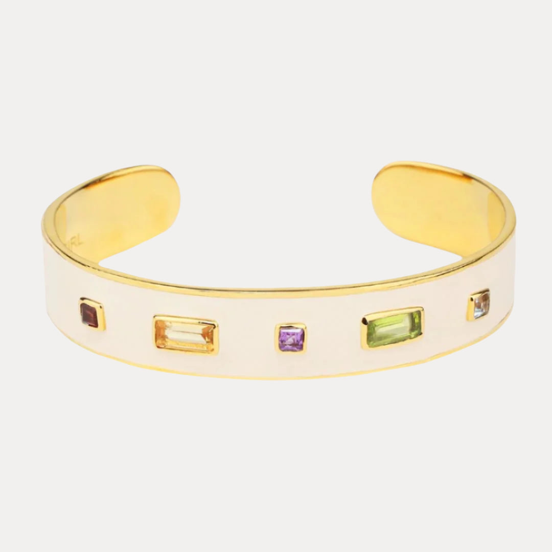 Daria Cuff - White Enamel