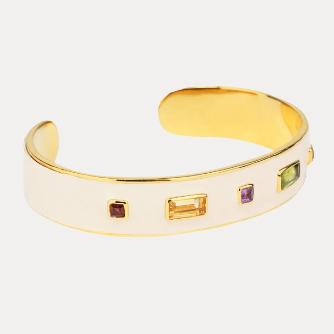 Daria Cuff - White Enamel