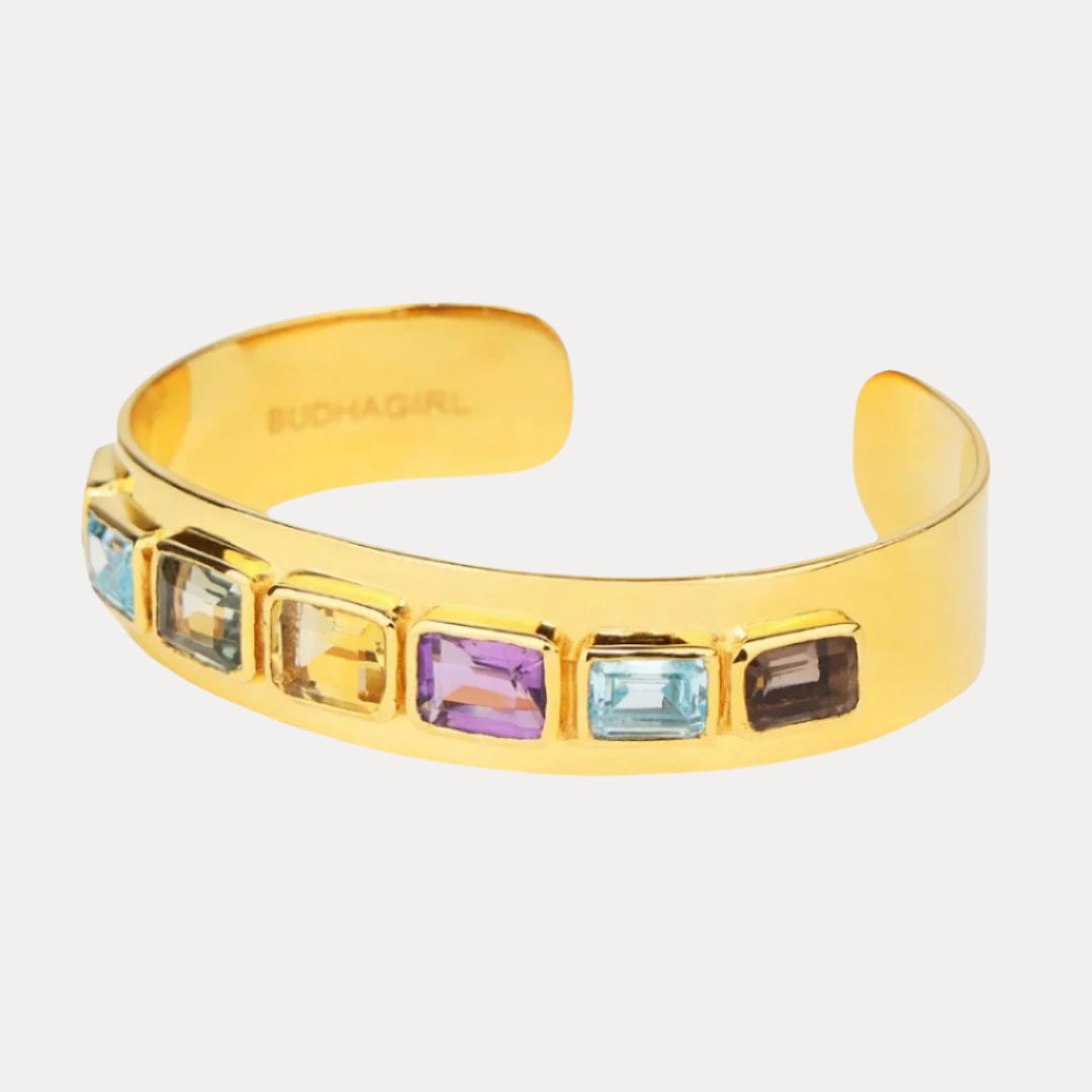 Devon Cuff: Rainbow Baguette Crystals - BuDhaGirl