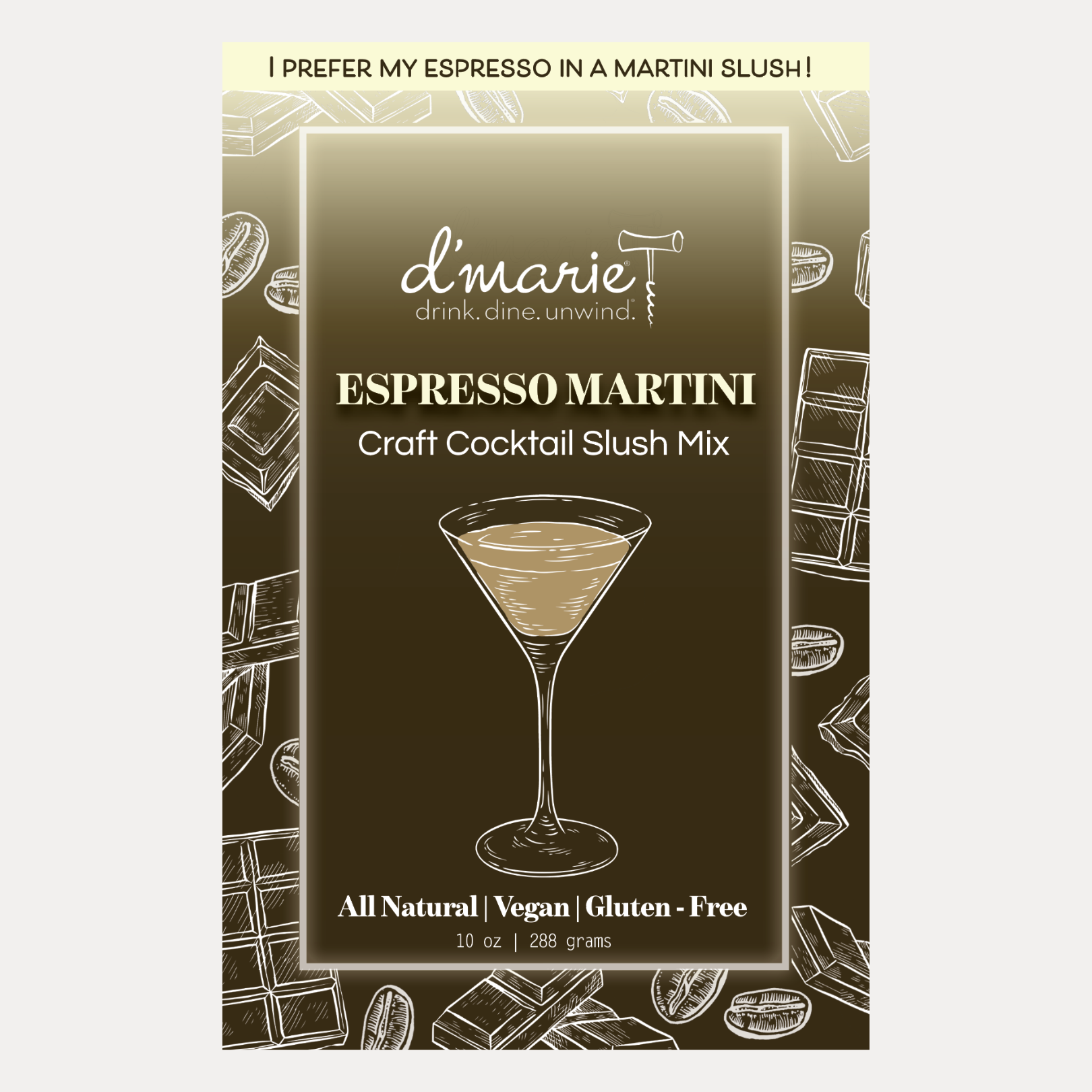 D'Marie Espresso Martini Mix | Frozen Coffee Cocktail | BuDhaGirl