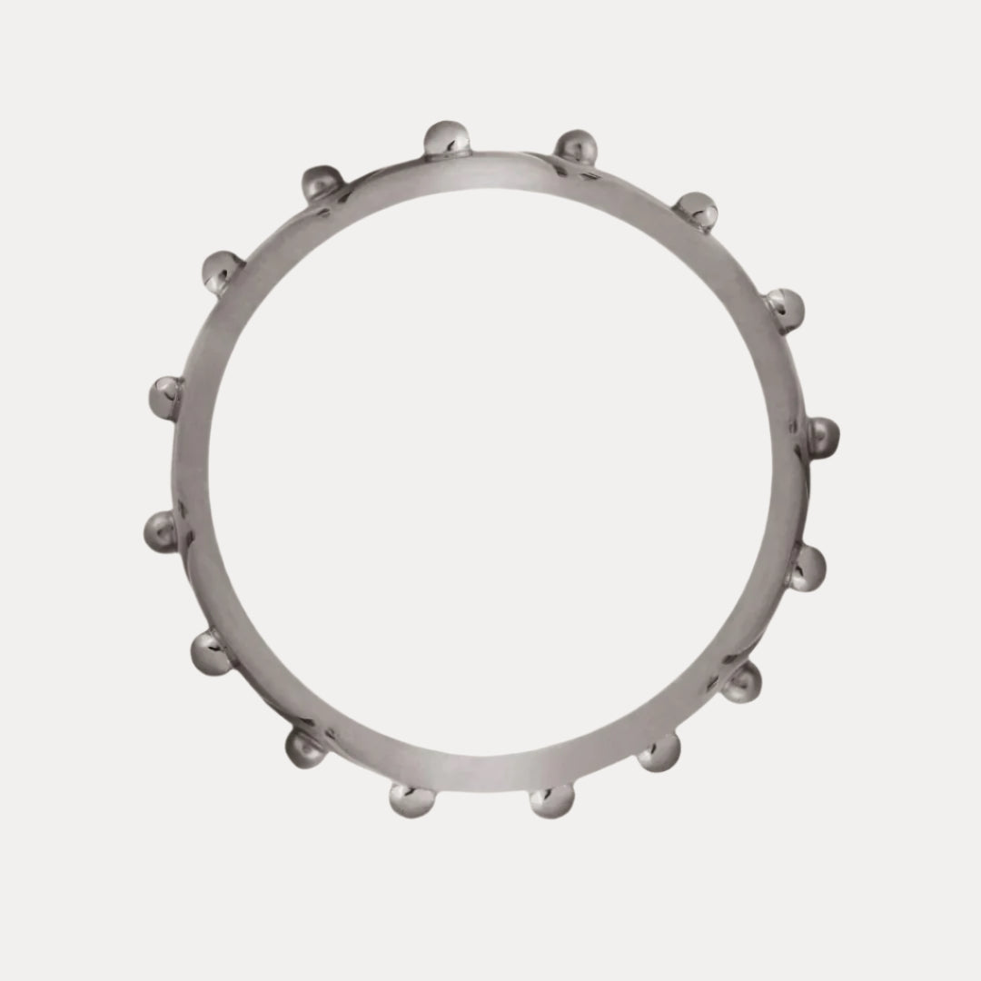 Palladium Dark Gold Plated Brass "Feel" Serenity Ring for Women | BuDhaGirl