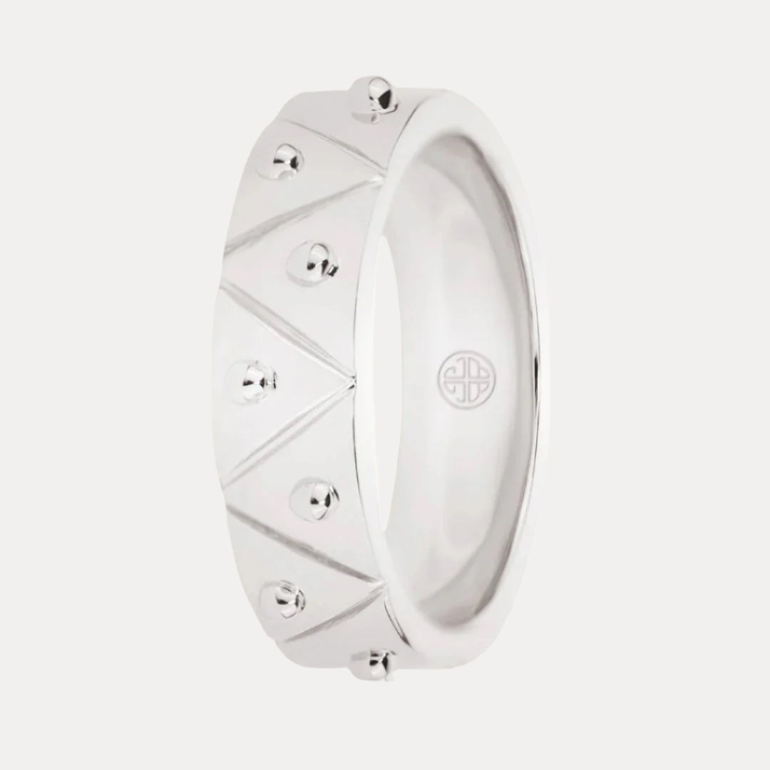 Palladium Light Gold Plated Brass "Feel" Serenity Ring for Women | BuDhaGirl