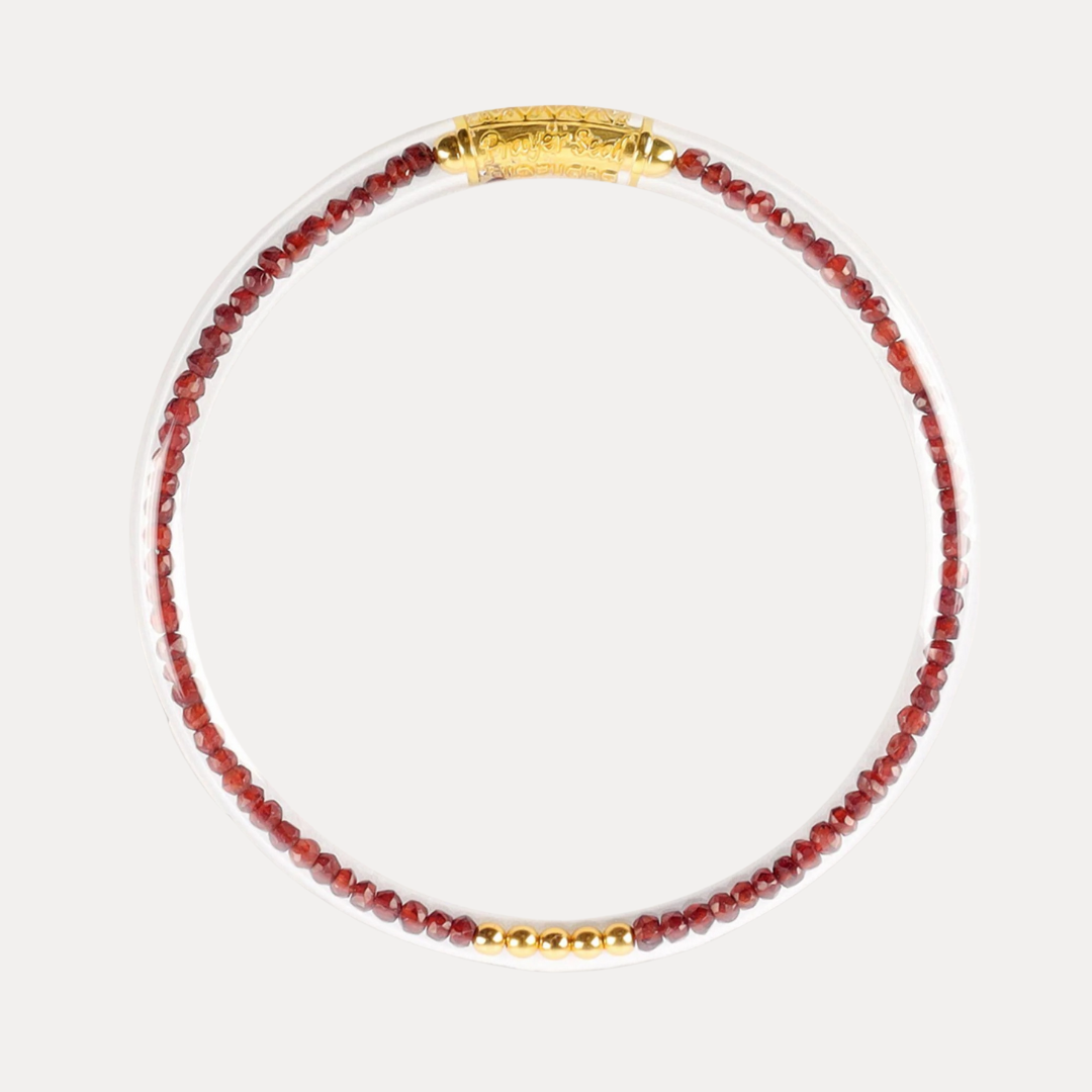 Garnet Luxe All Weather Bangle | BuDhaGirl