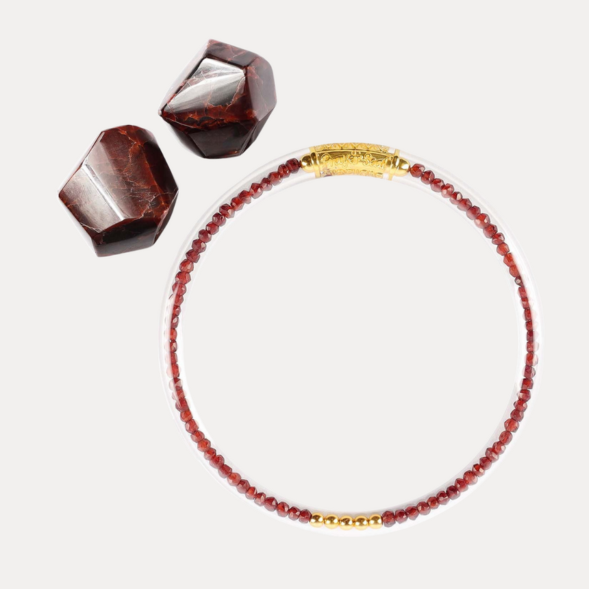 Garnet Luxe All Weather Bangle | BuDhaGirl