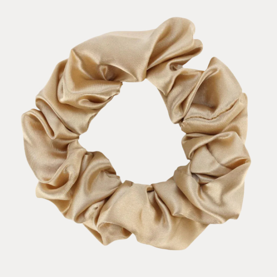 Pack of 7 Assorted Gold Scrunchies Set For Women | BuDhaGirl