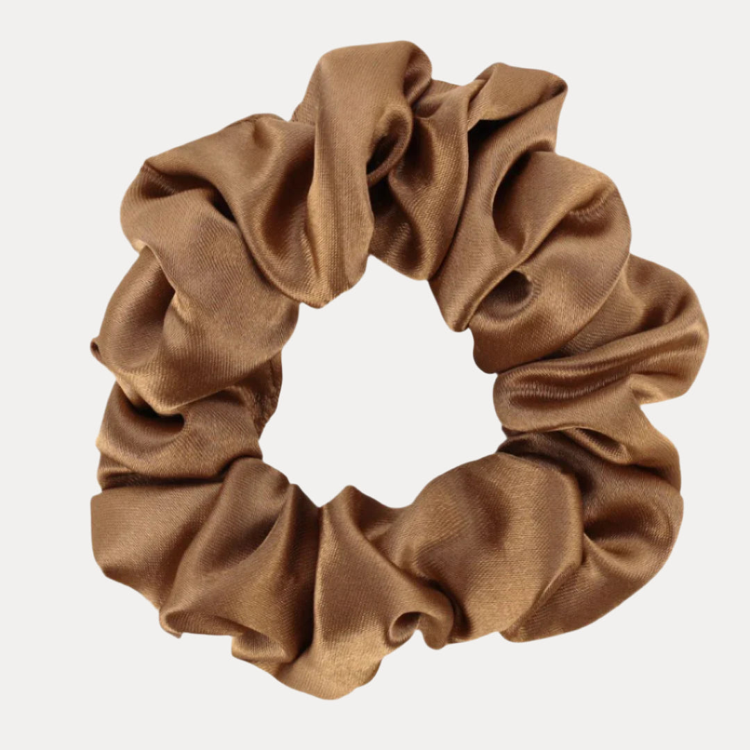 Pack of 7 Assorted Gold Scrunchies Set For Women | BuDhaGirl