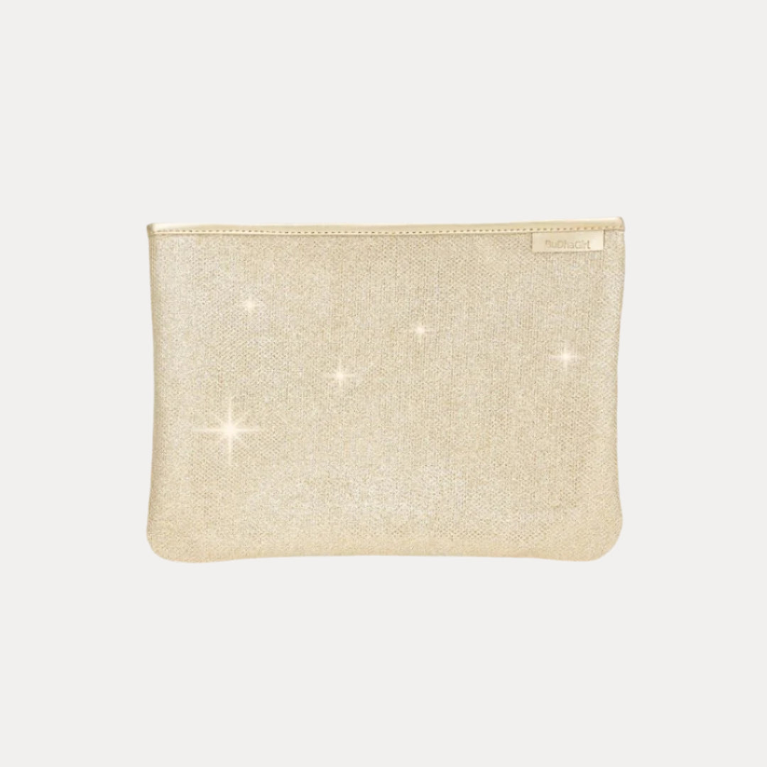 Medium Gold Glitter Stardust Canvas Pochette | BuDhaGirl