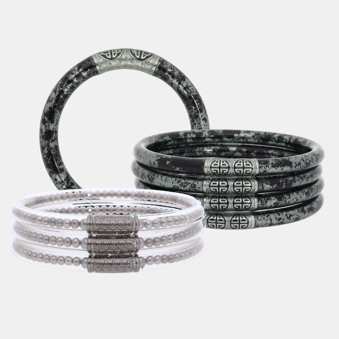 Gunmetal & Shadow All Weather Bangle and Tzubbie Bundle | BuDhaGirl