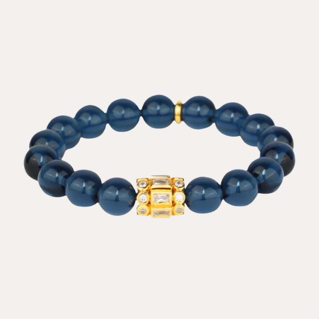 Infinity Rondelle Bracelet | Blue Beaded Bracelet | BuDhaGirl