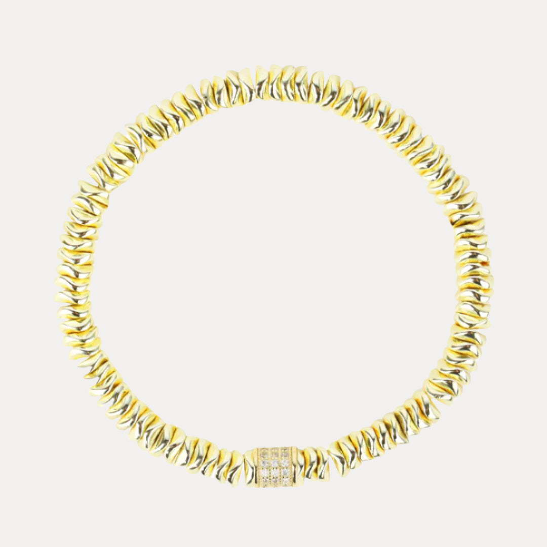 Mizuki Duo Bracelet Set | Black & Gold Beaded Bracelets