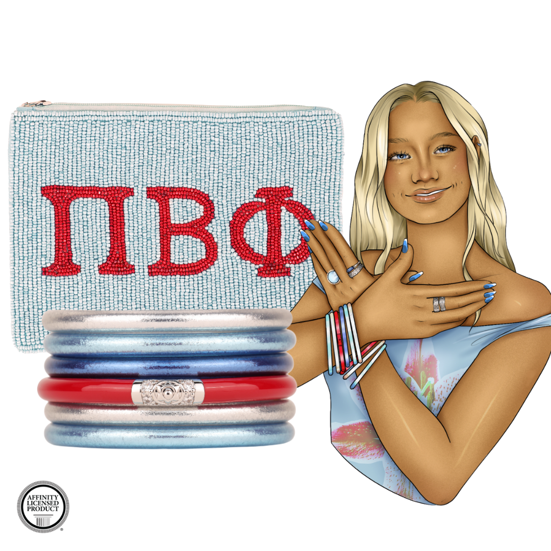 Pi Beta Phi Sorority Bangle Bracelet Stack | BuDhaGirl