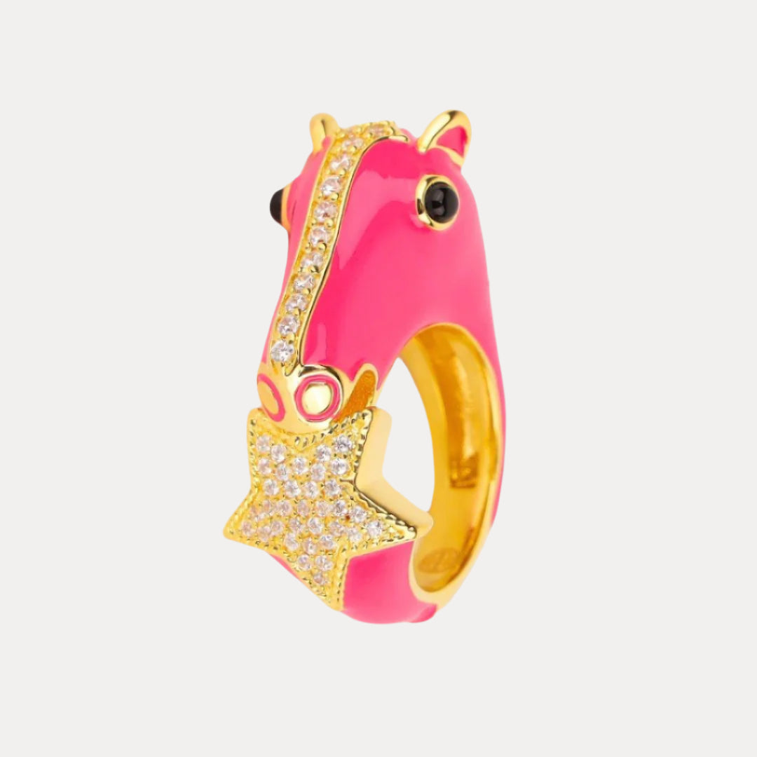 Pink Stallion Ring for Women | BuDhaGirl