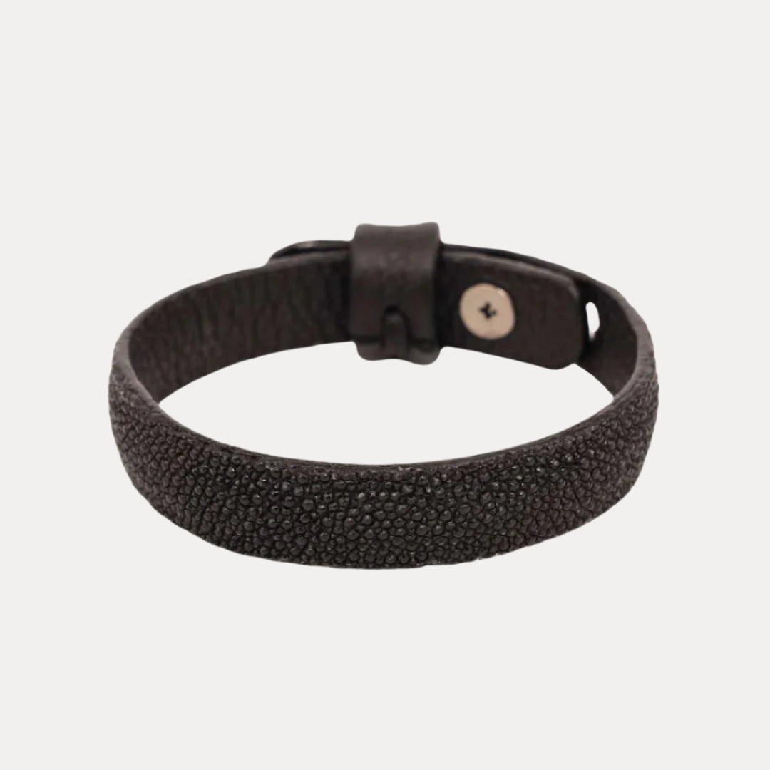 Stingray Black Wrist Wrap Bracelet For Men | BuDhaHomme by BuDhaGirl