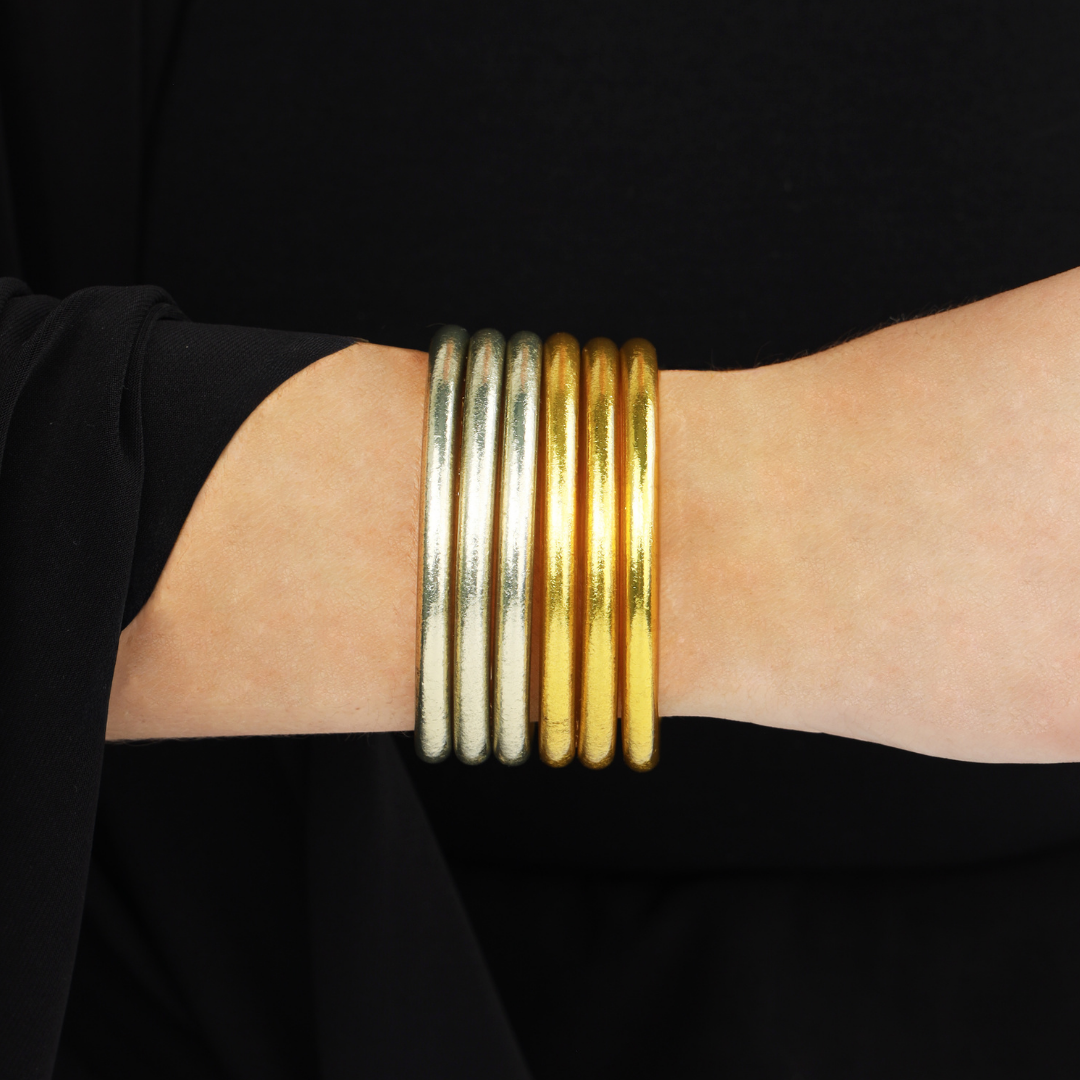 The Etoile & Gold Core Mixed Stack | Bangles, Bracelets, Jewelry | BuDhaGirl