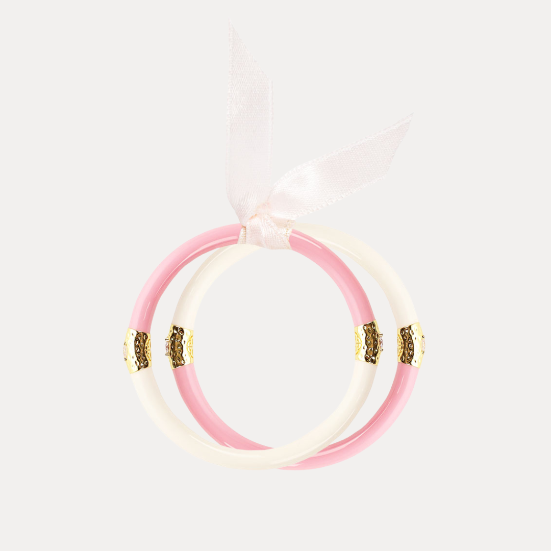 Pink/Ivory Yin & Yang All Season Bangles™ (ASB™) For Kids