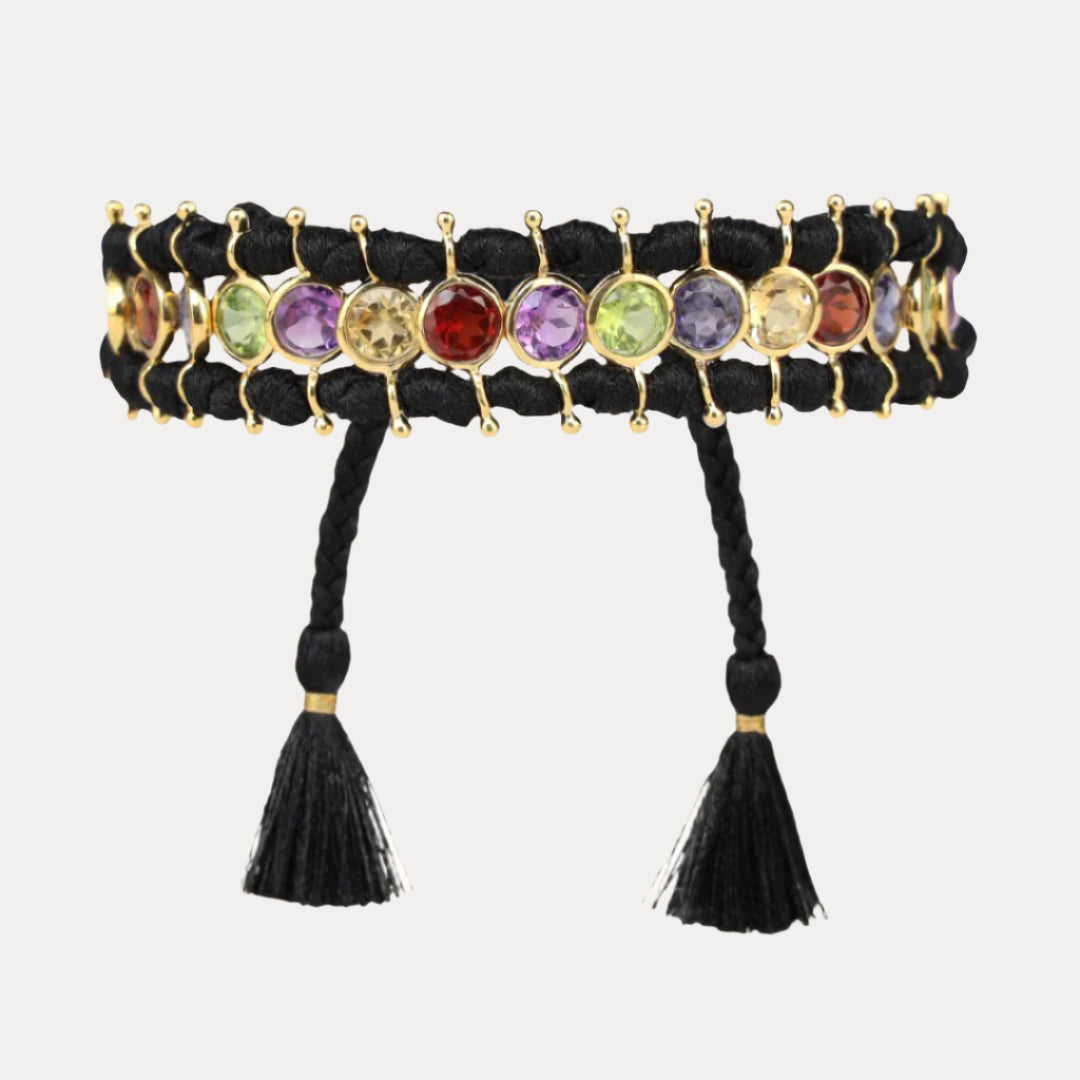 Viv String Bracelet - Black/Multi | BuDhaGirl