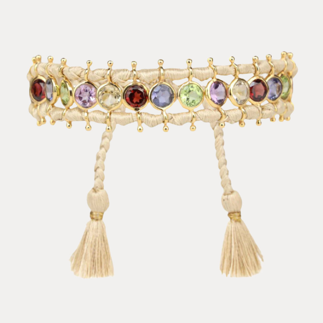 Viv String Bracelet - Ivory/Multi | BuDhaGirl