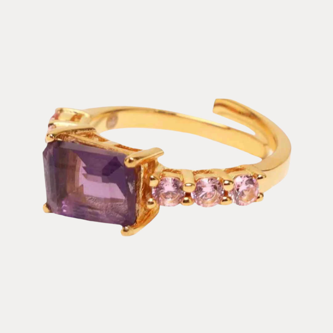 Purple Crystal | Emerald Cut | Princess Ring | BuDhaGirl