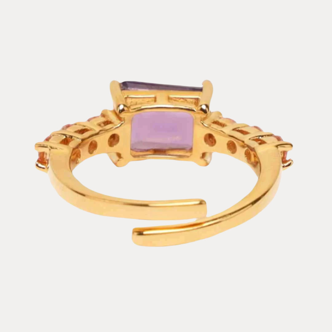 Purple Crystal | Emerald Cut | Princess Ring | BuDhaGirl