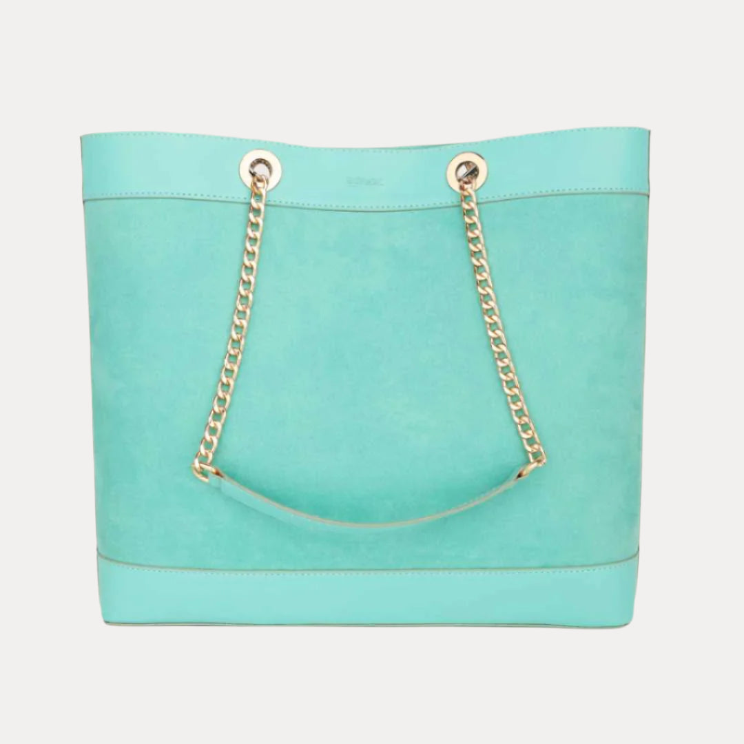 Suede Cité Tote With Leather Trim For Women | BuDhaGirl