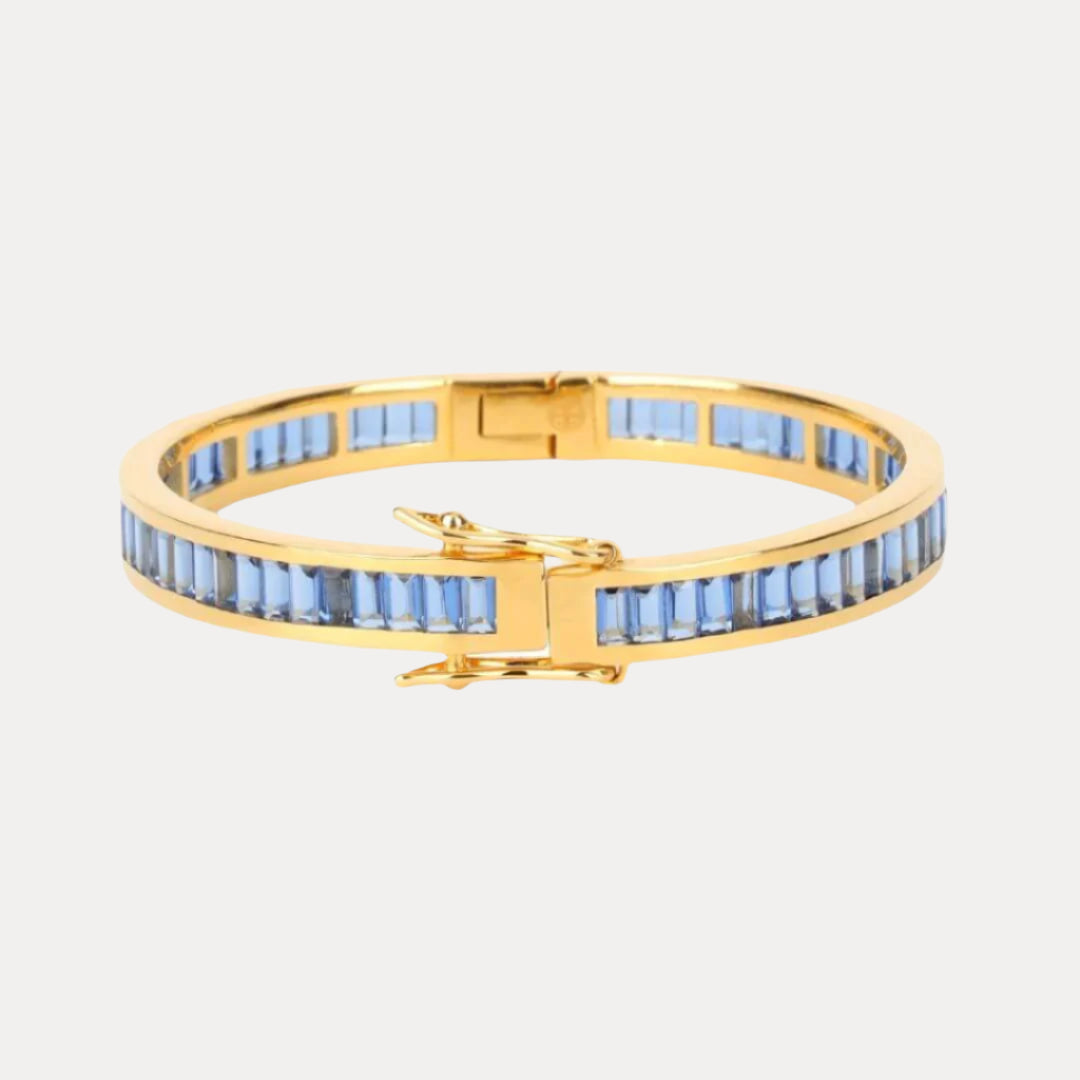 Blue Sapphire Gold Dipped Infinity Bracelet | BuDhaGirl