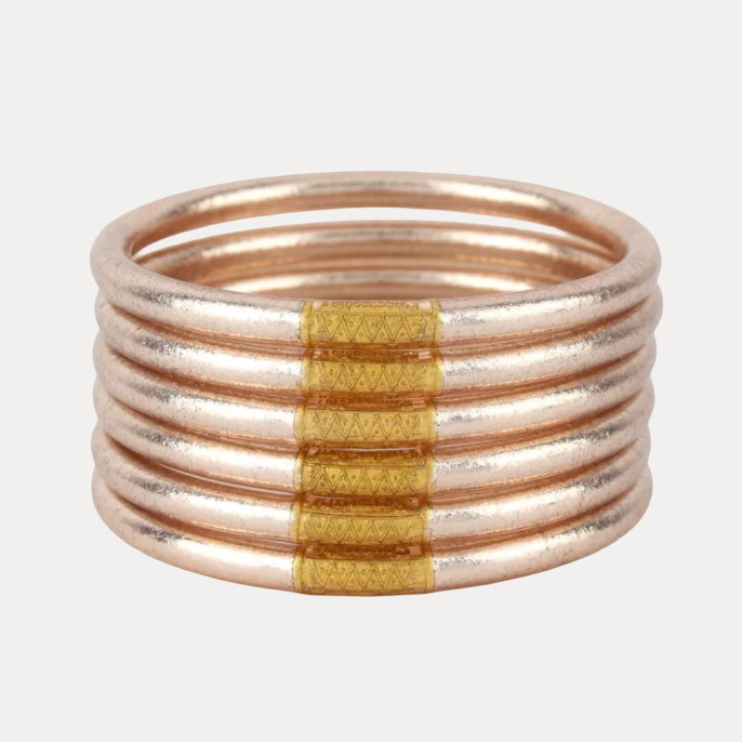 Champagne All Weather Bangles® (AWB®) - Serenity Prayer | Bangle Bracelets for Women | BuDhaGirl