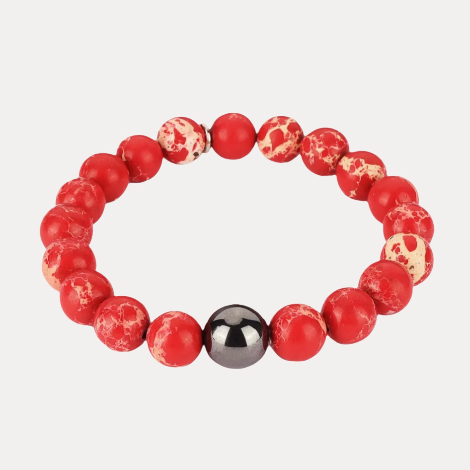 Bracelets for Men | Beaded Bracelet in Red Jasper | Mens Jewelry | BuDhaGirl