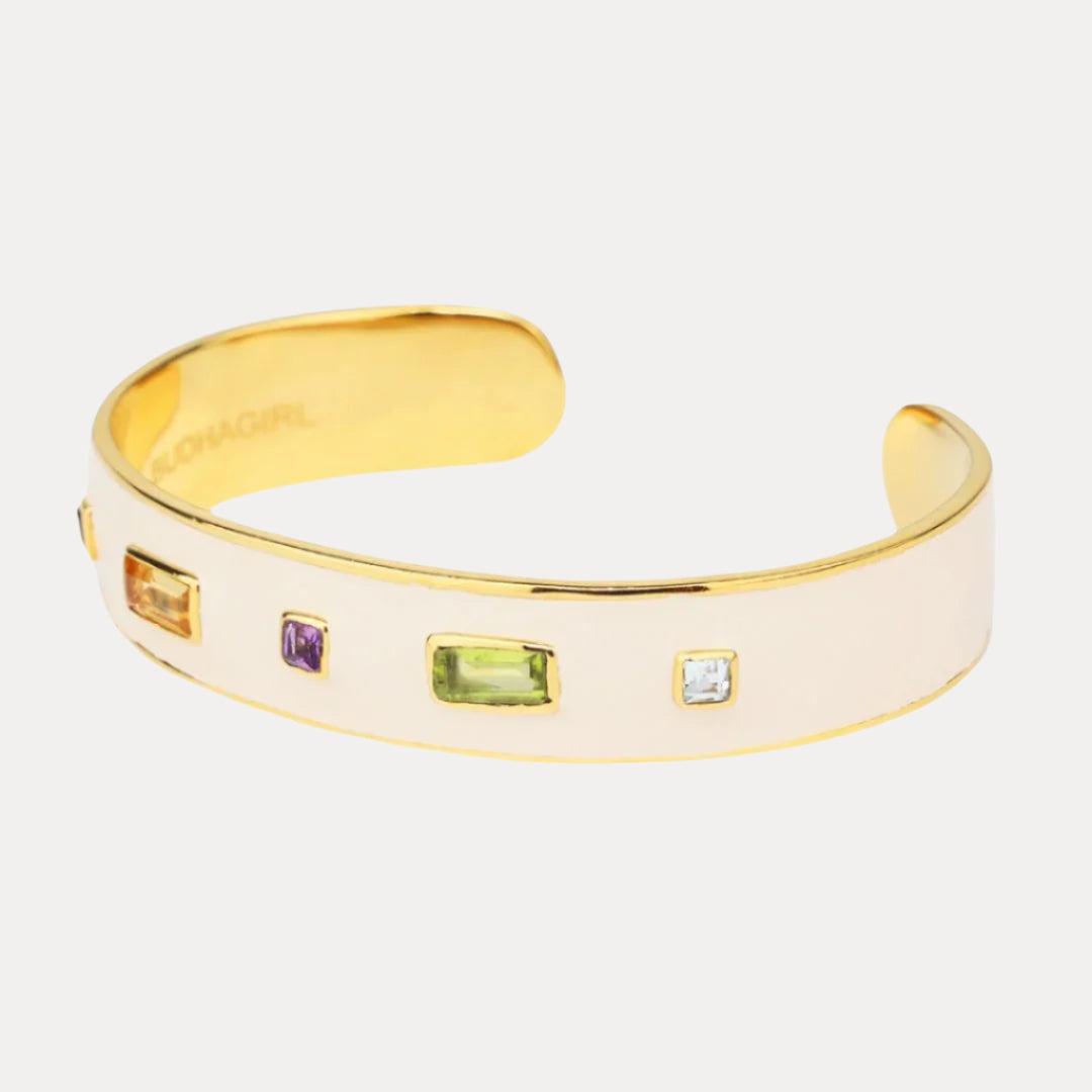 Daria Cuff - White Enamel