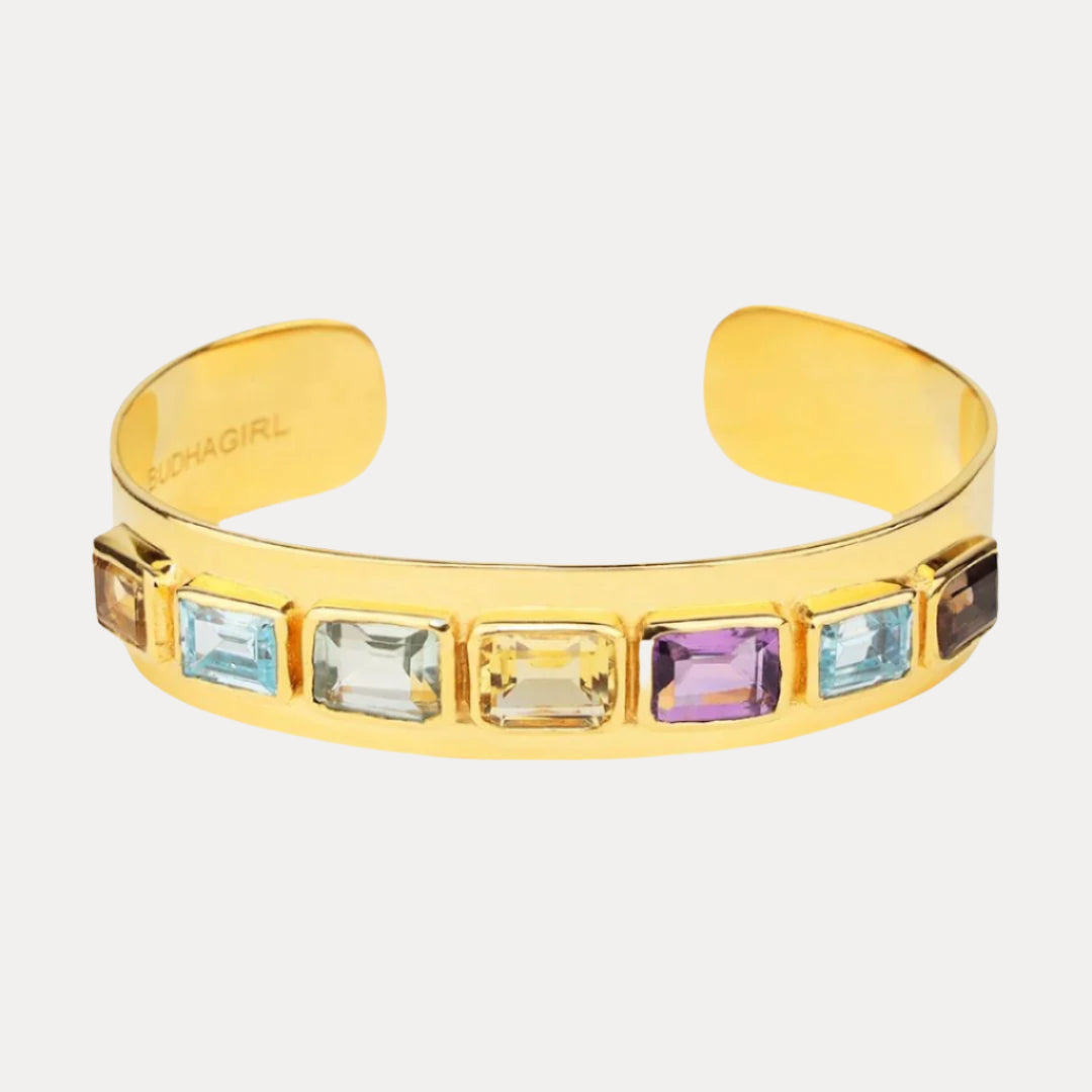 Devon Cuff: Rainbow Baguette Crystals - BuDhaGirl